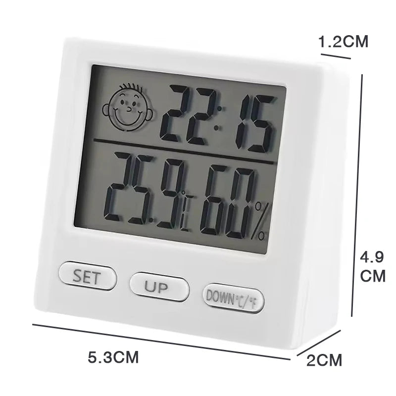 LED Thermometer Thermo-Hygrometer Multifunction Electronic Clock Temperature Humidity Meter Weather Station for Home With Alarm